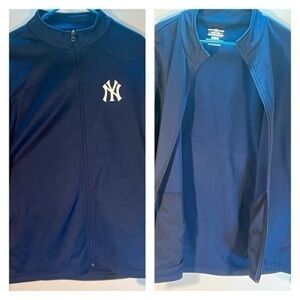 NEW YORK YANKEES GENUINE MERCHANDISE BLUE FULL ZIP JACKET SIZE XL